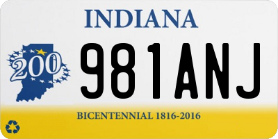 IN license plate 981ANJ