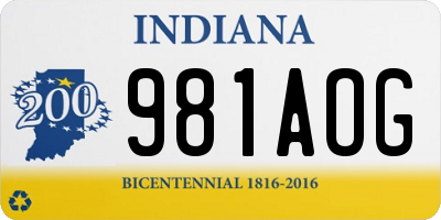 IN license plate 981AOG