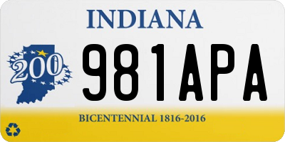 IN license plate 981APA