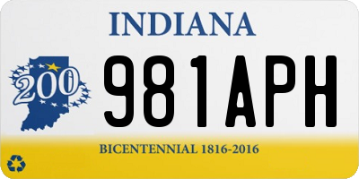 IN license plate 981APH