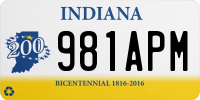 IN license plate 981APM