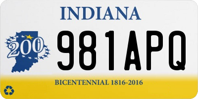 IN license plate 981APQ