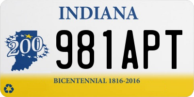 IN license plate 981APT