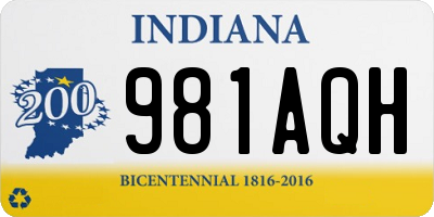 IN license plate 981AQH