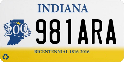 IN license plate 981ARA