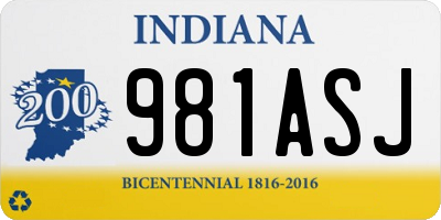 IN license plate 981ASJ
