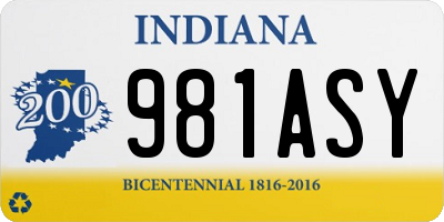 IN license plate 981ASY