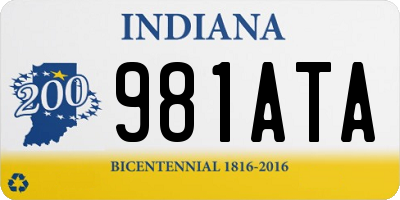 IN license plate 981ATA