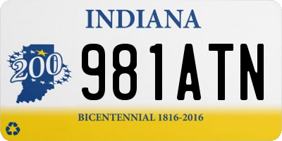 IN license plate 981ATN