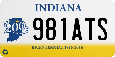 IN license plate 981ATS