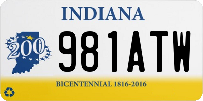 IN license plate 981ATW
