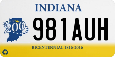 IN license plate 981AUH