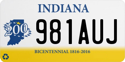 IN license plate 981AUJ