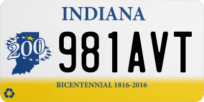 IN license plate 981AVT