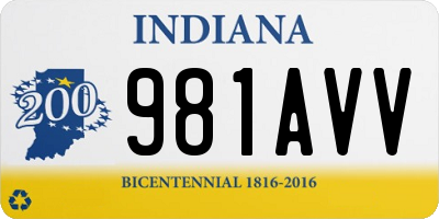 IN license plate 981AVV