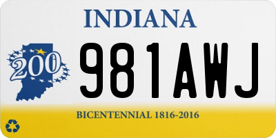 IN license plate 981AWJ