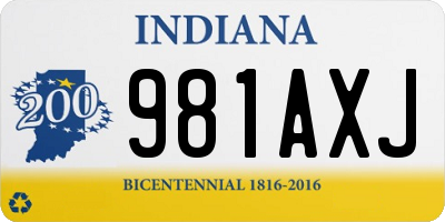IN license plate 981AXJ