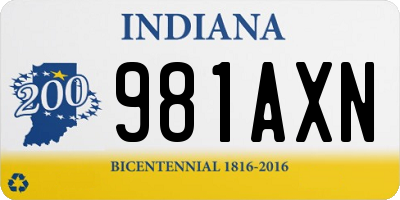 IN license plate 981AXN