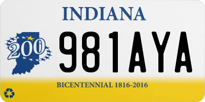 IN license plate 981AYA