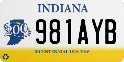 IN license plate 981AYB