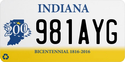 IN license plate 981AYG