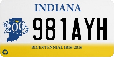 IN license plate 981AYH