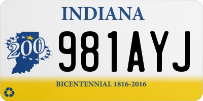 IN license plate 981AYJ