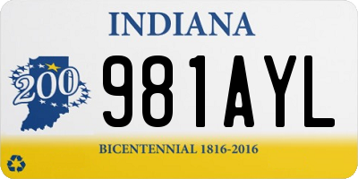 IN license plate 981AYL