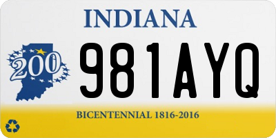 IN license plate 981AYQ