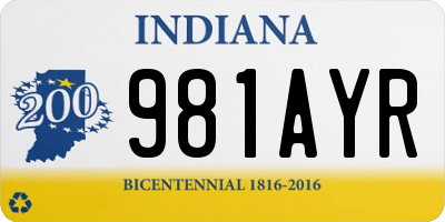 IN license plate 981AYR