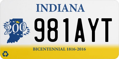 IN license plate 981AYT