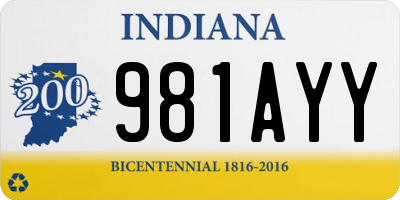 IN license plate 981AYY