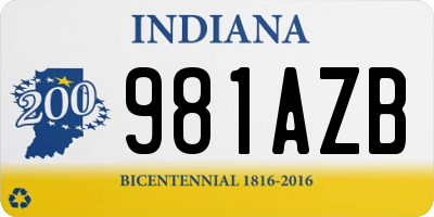 IN license plate 981AZB