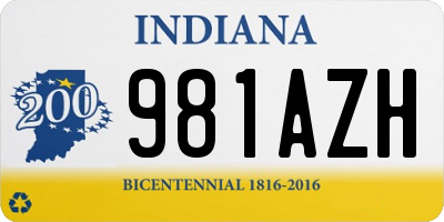 IN license plate 981AZH