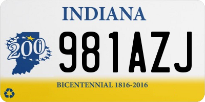 IN license plate 981AZJ