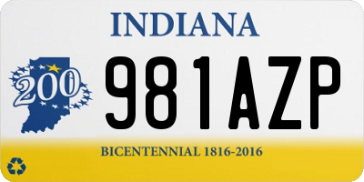 IN license plate 981AZP