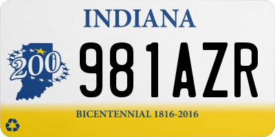 IN license plate 981AZR