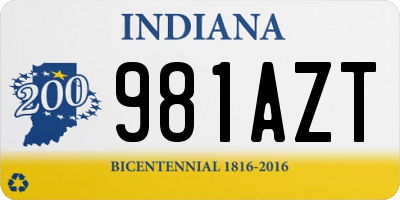 IN license plate 981AZT