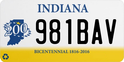 IN license plate 981BAV