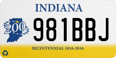 IN license plate 981BBJ