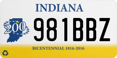 IN license plate 981BBZ
