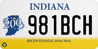 IN license plate 981BCH