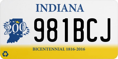 IN license plate 981BCJ