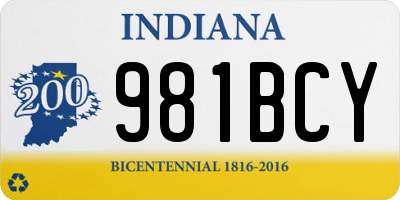 IN license plate 981BCY