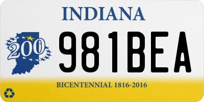 IN license plate 981BEA
