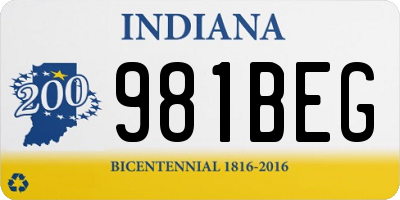 IN license plate 981BEG