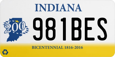 IN license plate 981BES