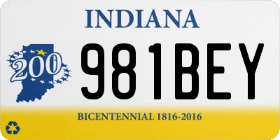 IN license plate 981BEY