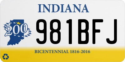 IN license plate 981BFJ