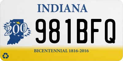 IN license plate 981BFQ